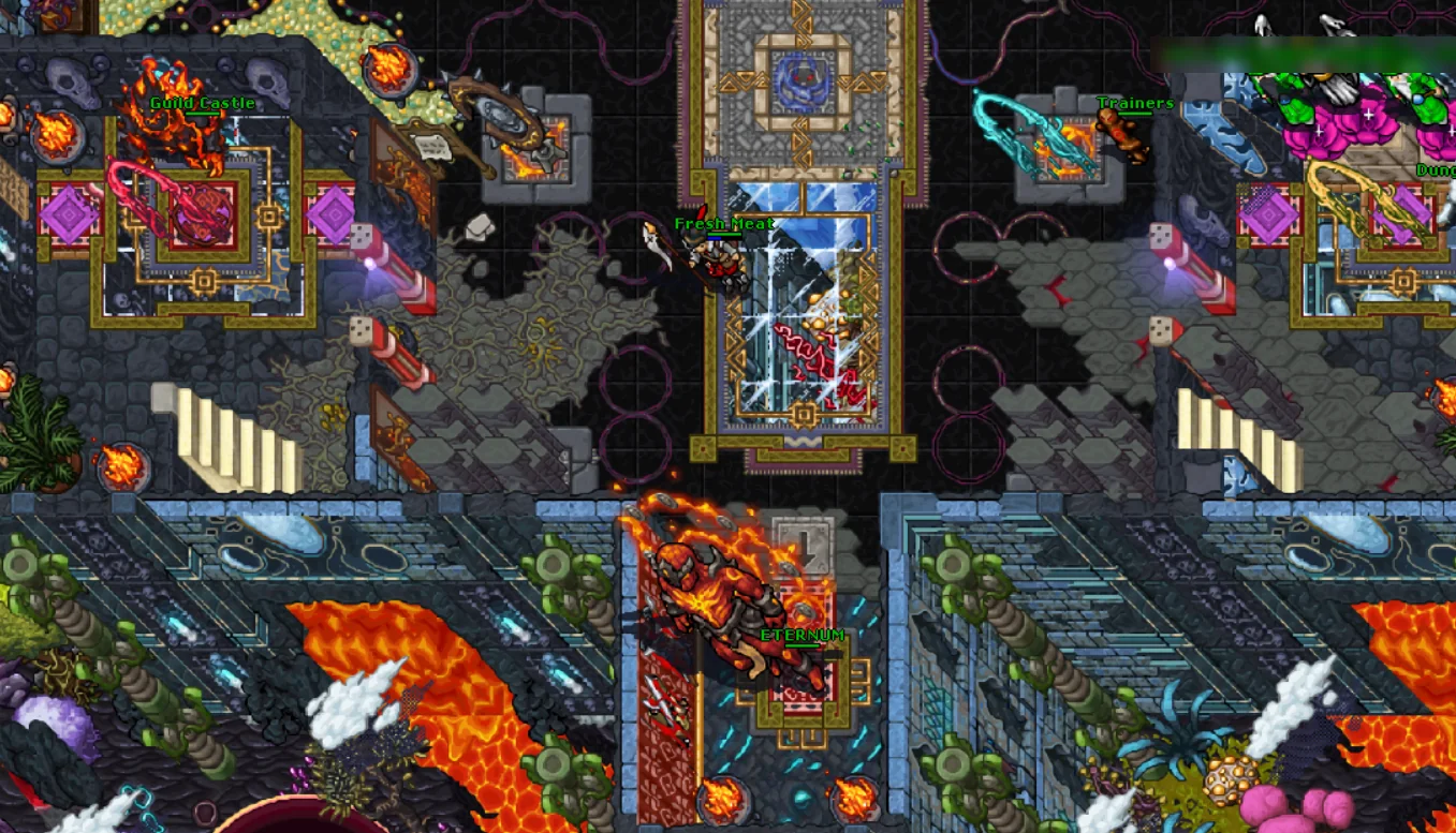 The Eternum teleport at the bottom of the HUB.