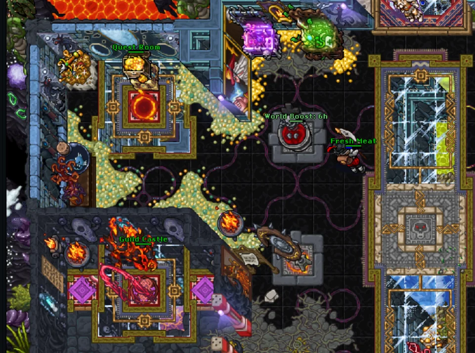 The Quest Room and the Guild Castle.