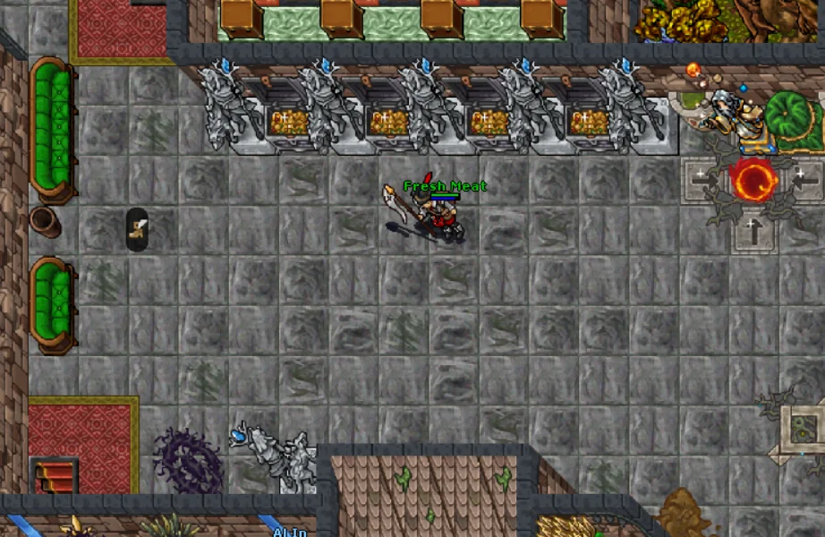 Reward chests on the first floor of the depot.